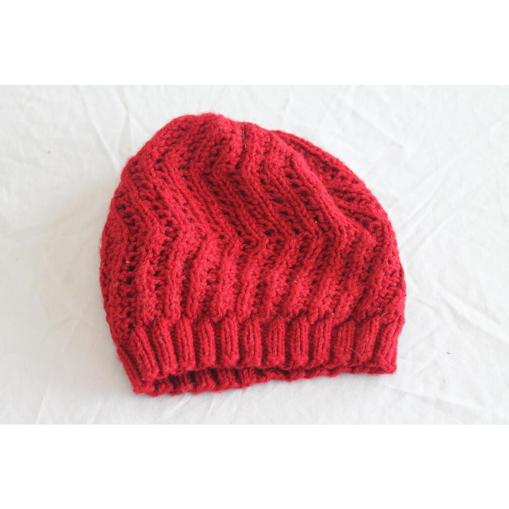 Cozy Knitted Red Beanie Hat